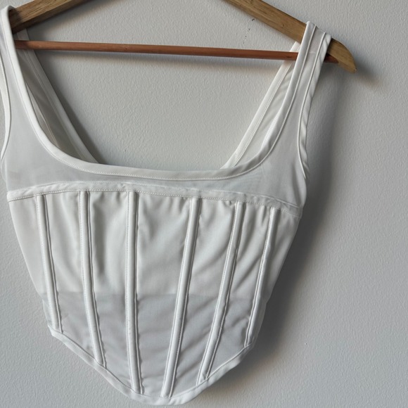 Meshki White Delaney Bustier Corset Top Size XS - Picture 5 of 10